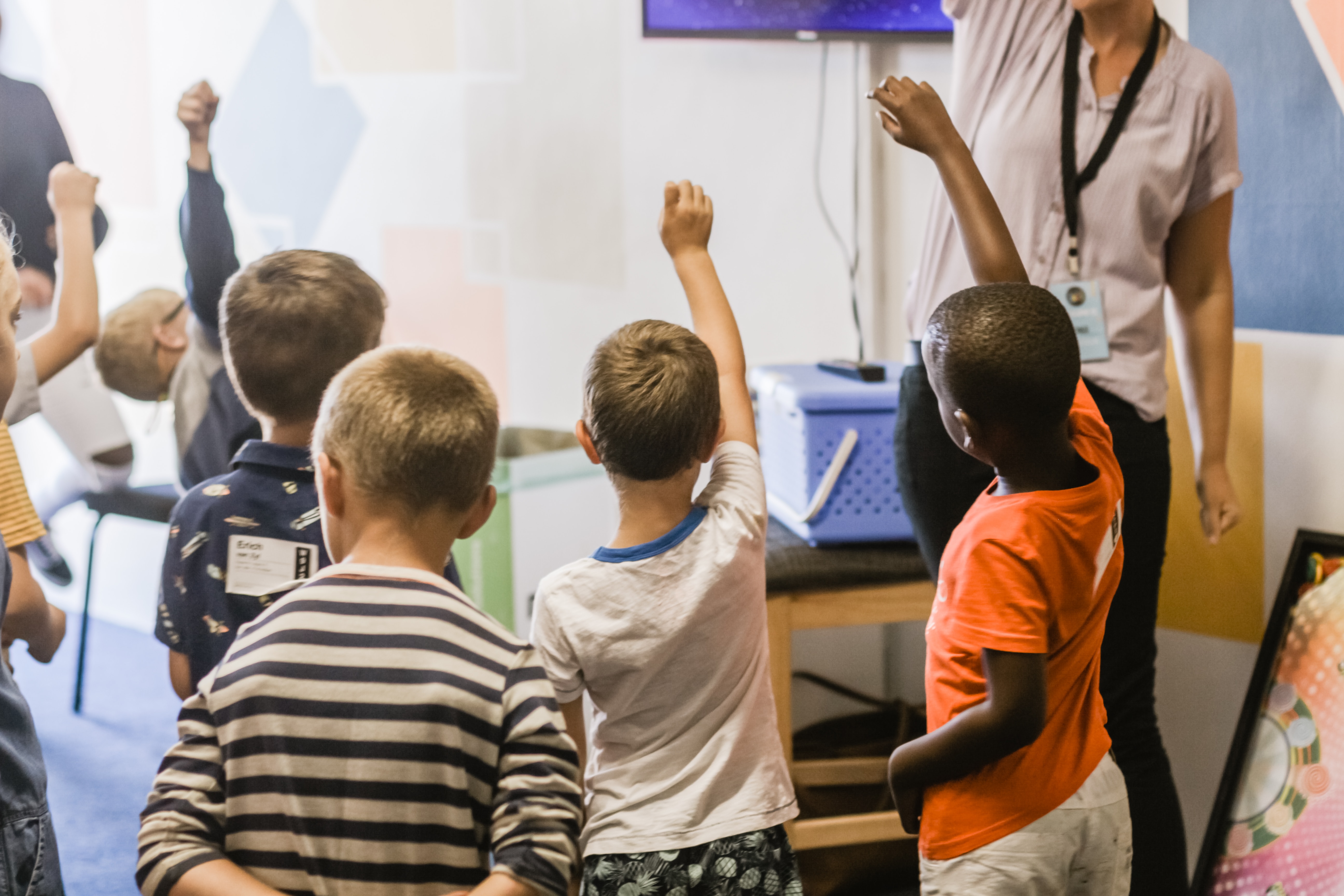 Stock picture of students in a classroom.