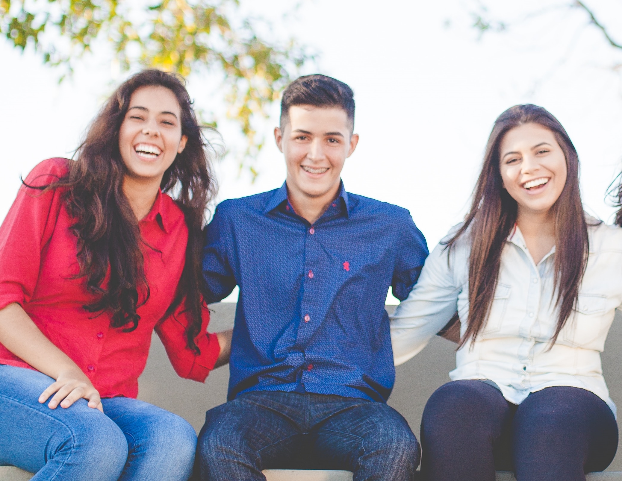 Picture of two girls and a guy